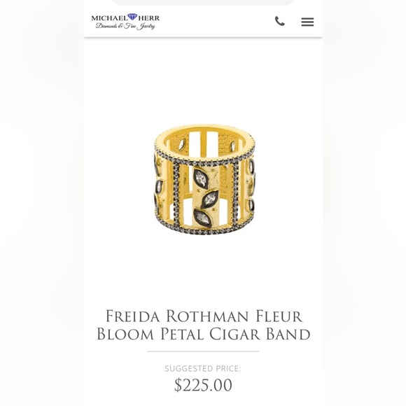 Freida Rothman Jewelry - Freida Rothman gold over sterling silver Statement Ring